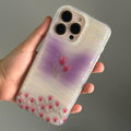 Tulip Pearl Glow iPhone Case – Elegant Floral Iridescent Shockproof Cover
