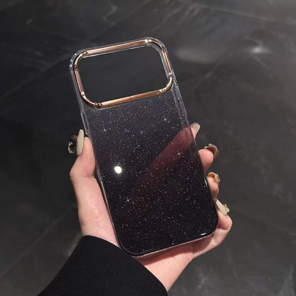 Luxury Glitter Gradient Crystal Clear iPhone Case – Shockproof Protective Cover with Camera Guard